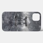 ジェミニサインイ動揺してンシバー鋼スタイル Case-Mate iPhoneケース (裏面 (横))