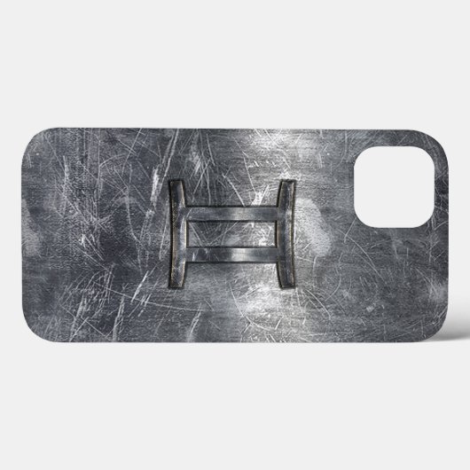 ジェミニサインイ動揺してンシバー鋼スタイル Case-Mate iPhoneケース (裏面 (横))