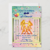 ジェミニザツインズ誕生日(5月21日~6月20日) 招待状 (正面)