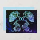 ジェミニザツインズ〔占星術の〕十二宮図はがき ポストカード (正面/裏面)