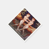 ジェミニザツインズ〔占星術の〕十二宮図サインバースデーパーティー スタンダードカクテルナプキン (角)