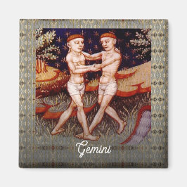 ジェミニザツインズ〔占星術の〕十二宮図サインバースデーパーティー マグネット
