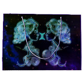 ジェミニザツインズ〔占星術の〕十二宮図抱き枕 ラージペーパーバッグ (裏面)