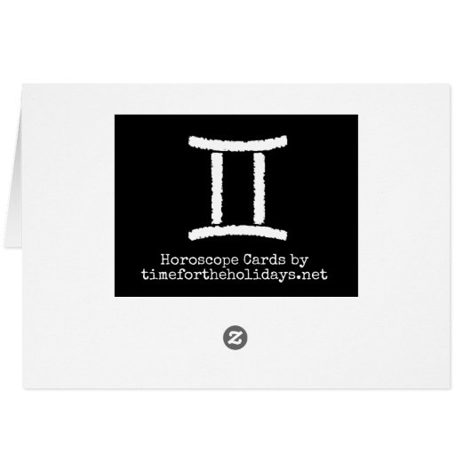 ジェミニシンボルハッピーバースデー占星術〔占星術の〕十二宮図 (裏面横)