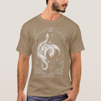 ジェミニタロットカードクレセントムーンアンドサンケ Tシャツ