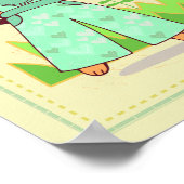 ジェミニツインズキャット〔占星術の〕十二宮図子供部屋プリント ポスター (角)