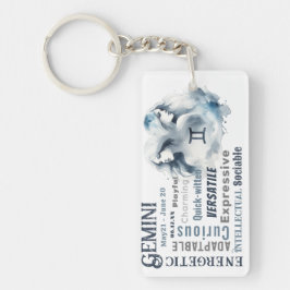 ジェミニツインズトレイト〔占星術の〕十二宮図サイン誕生日 キーホルダー