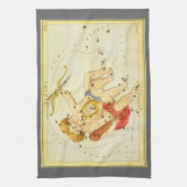 ジェミニツインズヴィンテージコンステレーションウラニア鏡 キッチンタオル (縦)