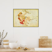 ジェミニツインズヴィンテージコンステレーションウラニア鏡 ポスター (キッチン)