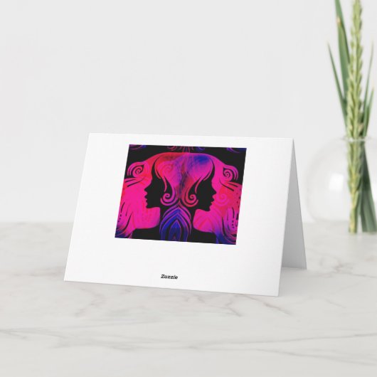 ジェミニツインズ占星術ハッピーバースデーカード カード (裏面)