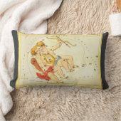 ジェミニツインズ ヴィンテージ星座 ウラニアの鏡 ランバークッション (ブランケット)