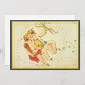 ジェミニツインズ ヴィンテージ星座 ウラニアの鏡 招待状 (正面/裏面)