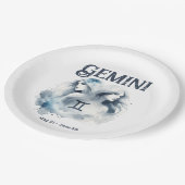 ジェミニツインズ〔占星術の〕十二宮図をテーマにした誕生日パーティー ペーパープレート (アングル)