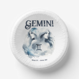 ジェミニツインズ〔占星術の〕十二宮図をテーマにした誕生日パーティー ペーパーボウル