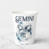 ジェミニツインズ〔占星術の〕十二宮図をテーマにした誕生日パーティー 紙コップ (裏面)
