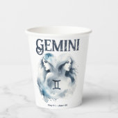 ジェミニツインズ〔占星術の〕十二宮図をテーマにした誕生日パーティー 紙コップ (正面)