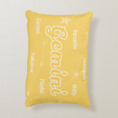 ジェミニパステルウォーターカラーアストロロジー〔占星術の〕十二宮図サイン アクセントクッション (裏面(縦))