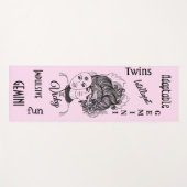 ジェミニパーソナライズされたマスクされたレディーピンク〔占星術の〕十二宮図 ヨガマット (正面(横))