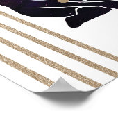 ジェミニフェミニンブルーパープル〔占星術の〕十二宮図デザイン ポスター (角)