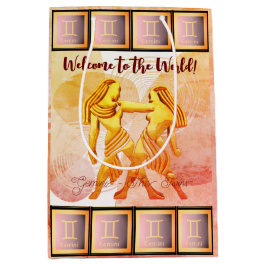 ジェミニベビー/双子（5月21日～6月21日） ミディアムペーパーバッグ