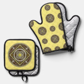 ジェミニマンダラ 鍋つかみ&鍋敷きセット (正面/裏面)