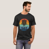 ジェミニレトロヴィタージサンセット〔占星術の〕十二宮図サイン誕生日19 Tシャツ (正面フル)