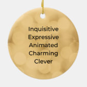 ジェミニヴィンテージインスパイアクリスマスオーナメント セラミックオーナメント (裏面)