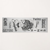 ジェミニ仮面レディ〔占星術の〕十二宮図シルバーパーソナル ヨガマット (正面(横))