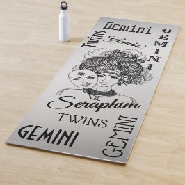 ジェミニ仮面レディ〔占星術の〕十二宮図シルバーパーソナル ヨガマット