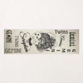 ジェミニ仮面レディ〔占星術の〕十二宮図金ゴールドパーソナルヨガマット ヨガマット (正面(横))