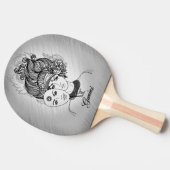 ジェミニ仮面女性〔占星術の〕十二宮図 卓球ラケット (横)
