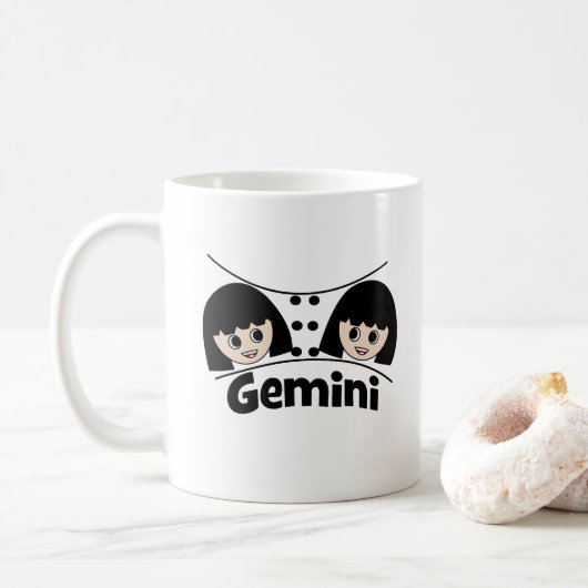 ジェミニ占星術ふたご座キッズ コーヒーマグカップ (ドーナツ)