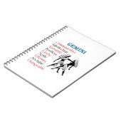 ジェミニ占星術〔占星術の〕十二宮図標識 ノートブック (左側)