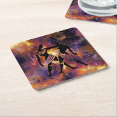 ジェミニ双生児コースター スクエアペーパーコースター (アングル)