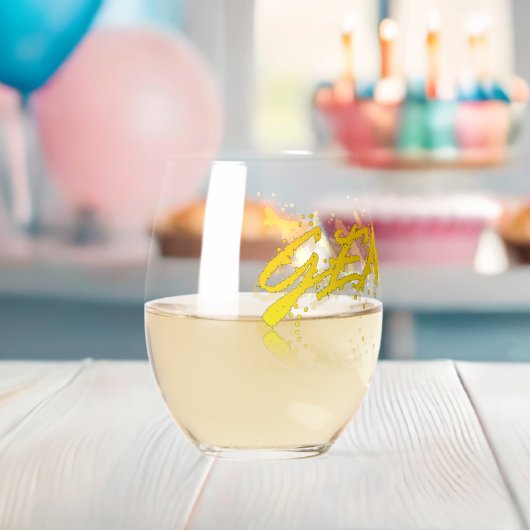 ジェミニ反射 ステムなしワイングラス (インサイチュ (ベビーシャワー))