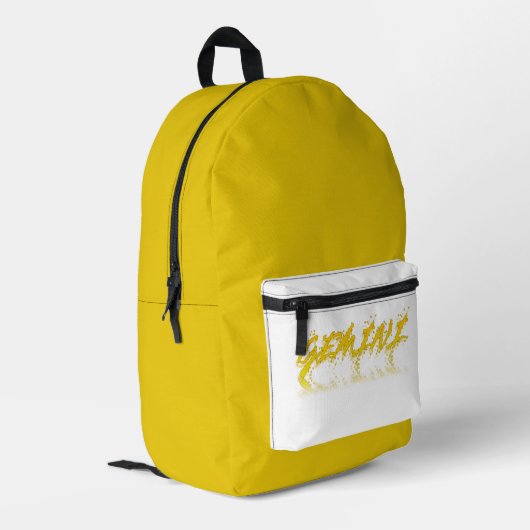 ジェミニ反射 プリントバックパック (裏面左端)