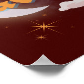 ジェミニ天月の雲スターアストロロジーアート ポスター (角)