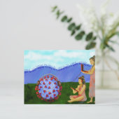 ジェミニ太陽はウイルスのはがきに対抗する ポストカード (スタンド正面)