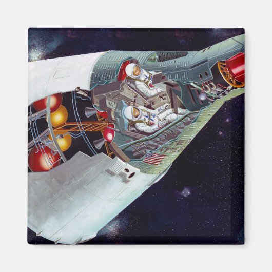 ジェミニ宇宙船カットアウト マグネット (正面)