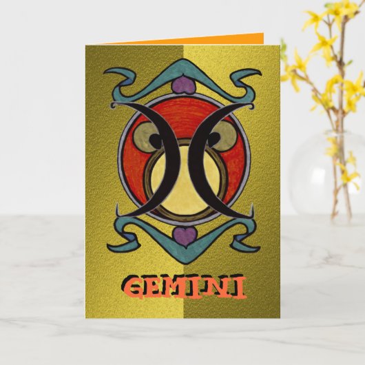 ジェミニ挨拶状 カード (黄色い花)