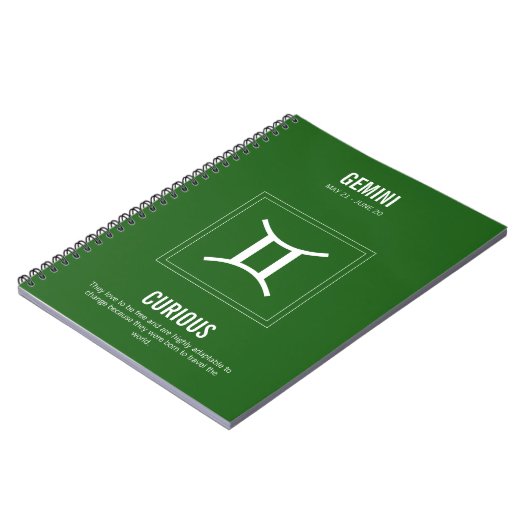 ジェミニ星占い徴候 ノートブック (左側)