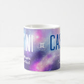 ジェミニ星印カラフル銀河系星占いギフト コーヒーマグカップ (中央)
