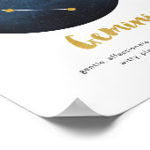 ジェミニ星印プリント ポスター (角)