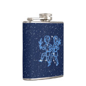 ジェミニ星座と〔占星術の〕十二宮図サイン（星あり） フラスク (右)