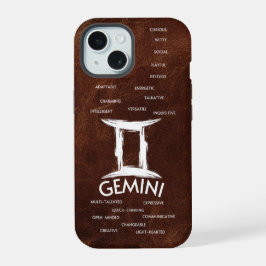 ジェミニ星座のホロスコープ特性メンズ iPhone 15ケース