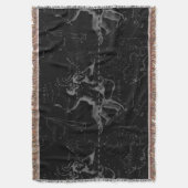 ジェミニ星座ヘベリアス1690オンブラック スローブランケット (正面縦)