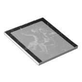 ジェミニ星座マップHevelius 1690オンブラック ノートパッド (アングル)