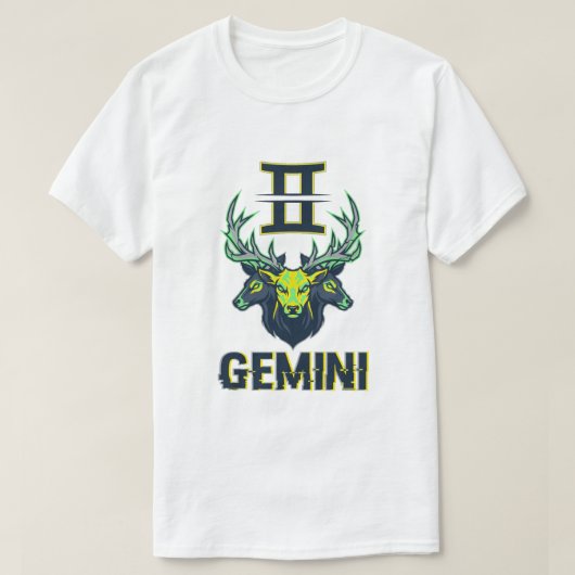 ジェミニ星座モダンサイバーeスポーツマスコット tシャツ (デザイン正面)