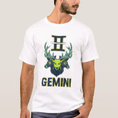ジェミニ星座モダンサイバーeスポーツマスコット tシャツ (正面)
