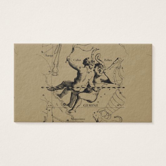 ジェミニ星座1690年頃の地図ヘベリアス (正面)